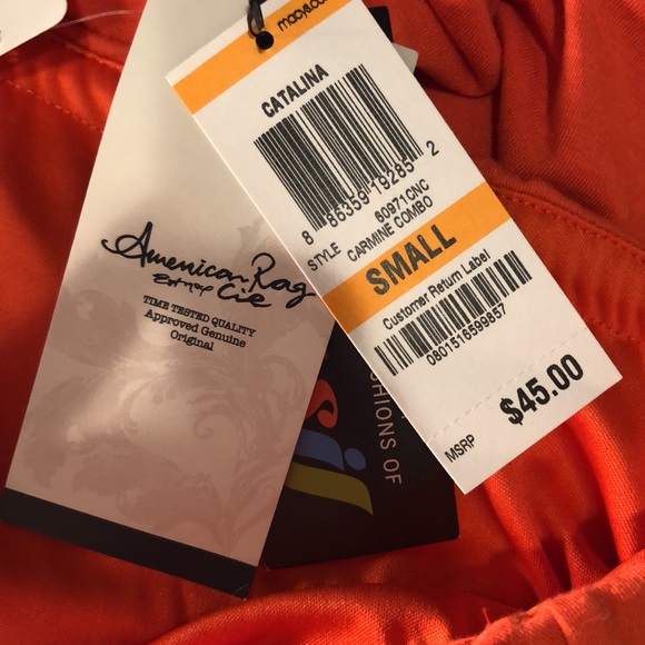 American Rag Cie Pink /Orange Dress. NWT. S - Picture 7 of 8